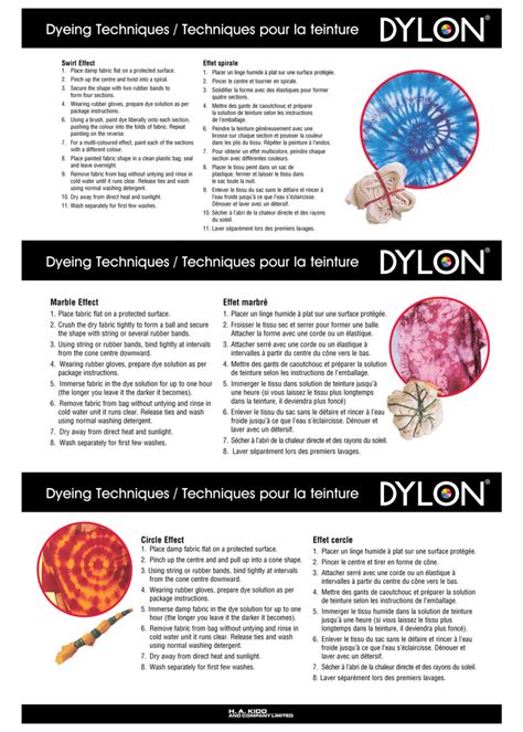 dylon washing machine dye instructions.